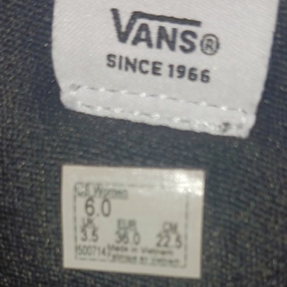 Vans Black and White Glitter Sneakers - Picture 5 of 5